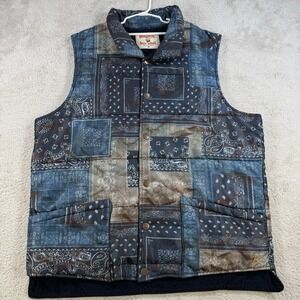Birdwell | Jackets & Coats | Birdwell Bandana Patchwork Vest Navy